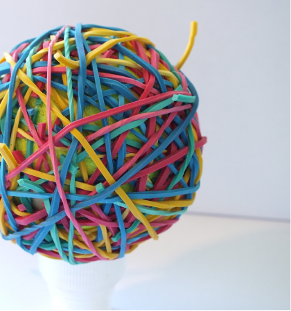 A ball made of rubberbands